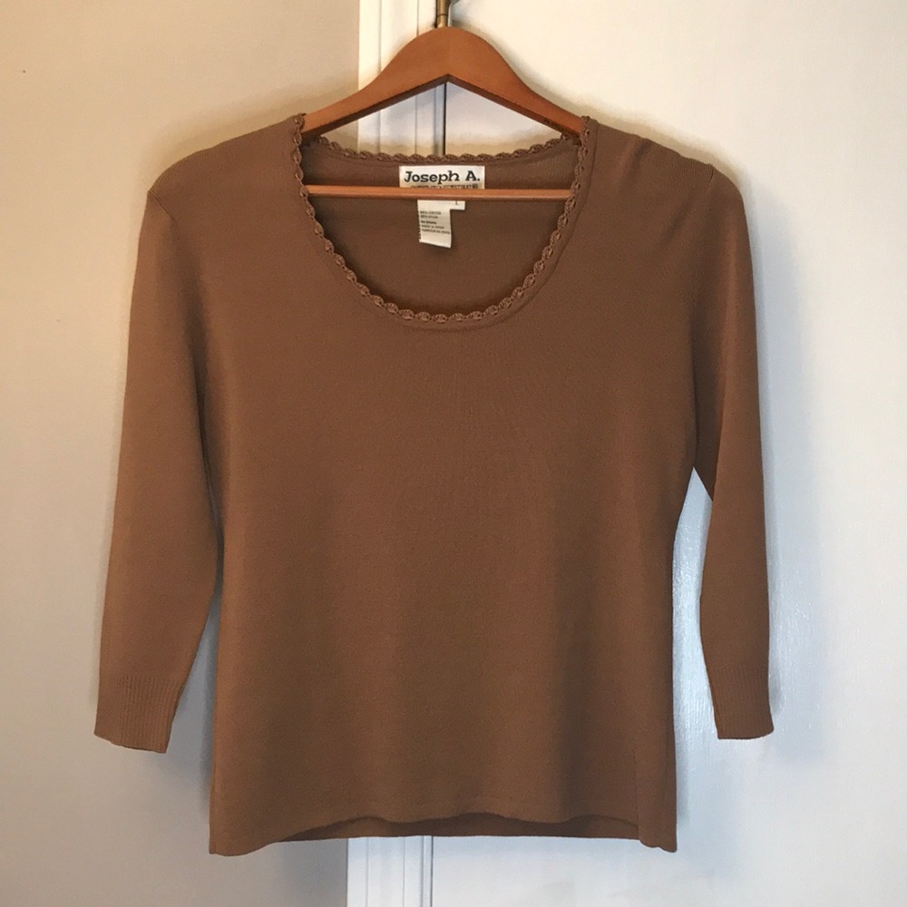 LAST CALL Joseph A. 3/4 Sleeve Top Large